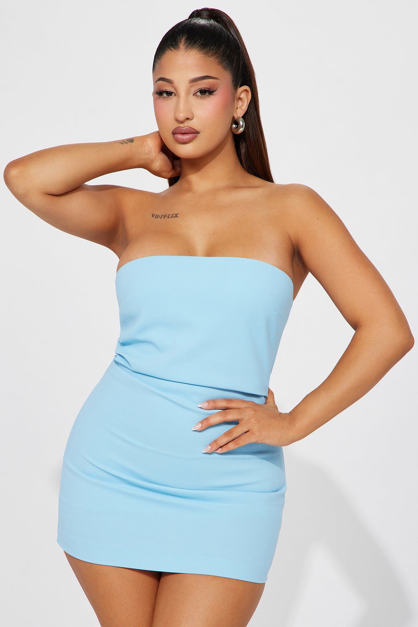 Madeleine Strapless Micro Mini Dress - Blue sold by Fashion Nova product image thumbnail 2