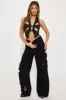 Hot AF Cut Out Halter Top - Black sold by Fashion Nova