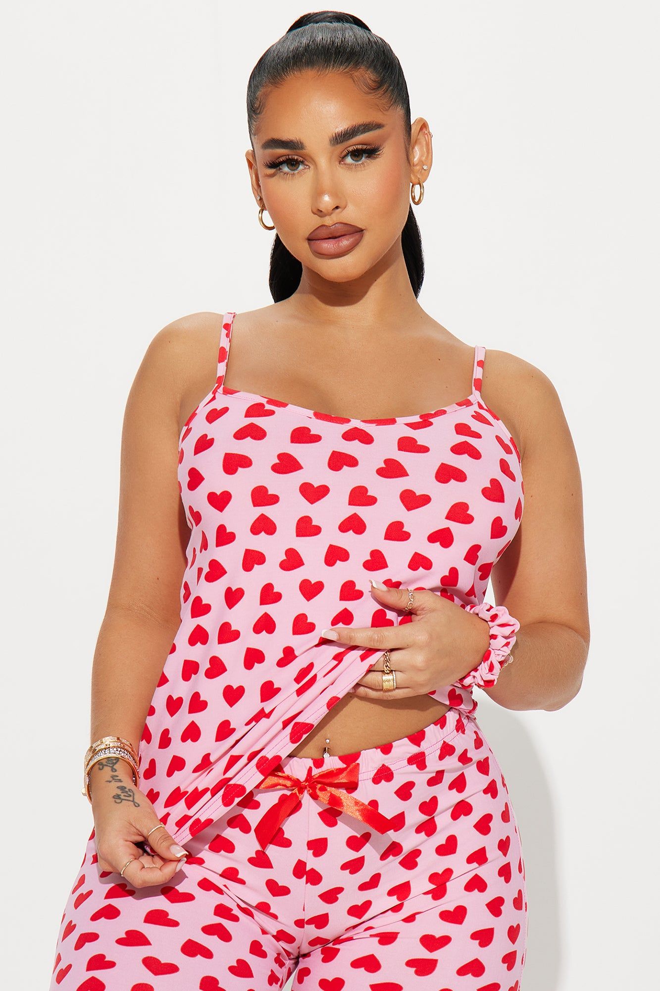 It's All Love 3 Piece PJ Jogger Set - Pink/combo sold by Fashion Nova product image thumbnail 2