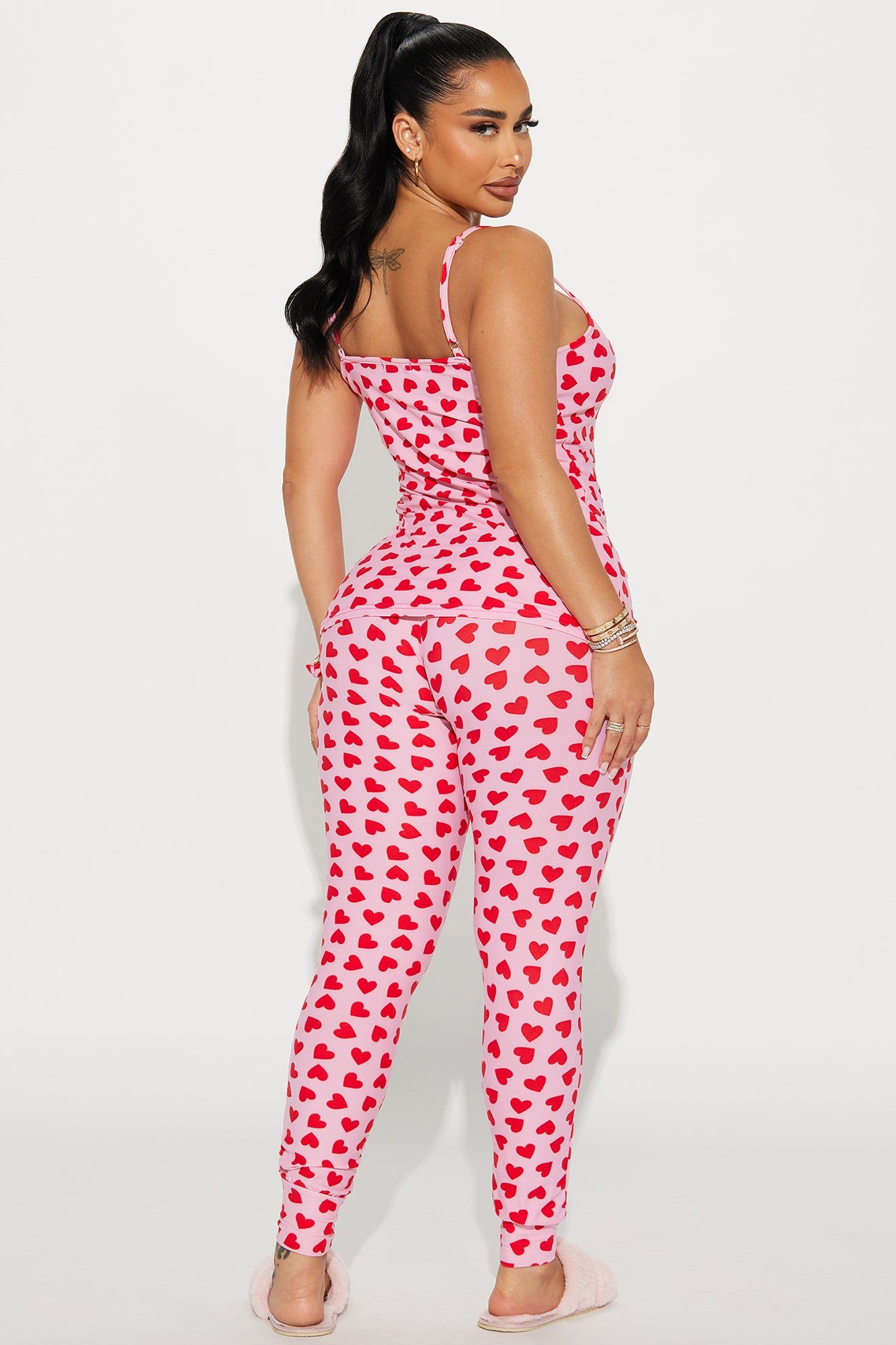It's All Love 3 Piece PJ Jogger Set - Pink/combo sold by Fashion Nova product image thumbnail 3