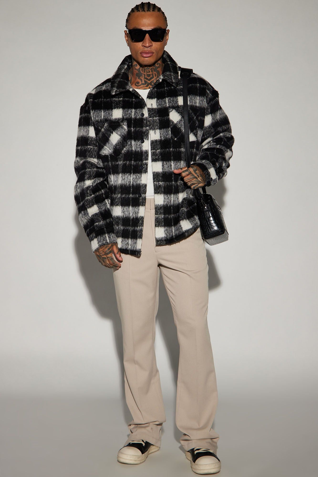 See What Happens Shacket - Black/White sold by Fashion Nova product image thumbnail 2