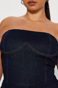 Uncut Denim Jumpsuit - Dark Denim sold by Fashion Nova