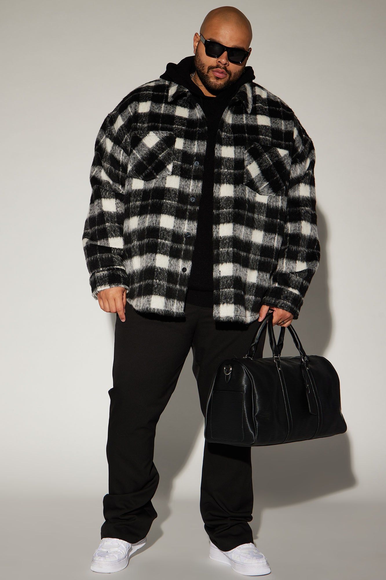 See What Happens Shacket - Black/White sold by Fashion Nova product image thumbnail 5