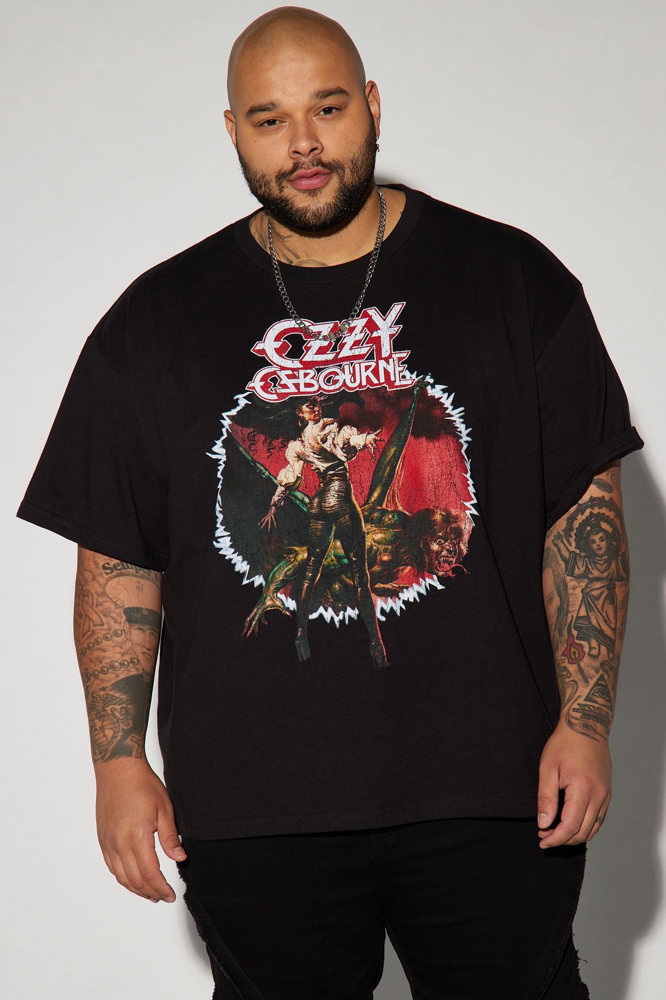 Ozzy Osbourne Oversized Short Sleeve Tee - Black sold by Fashion Nova product image thumbnail 4