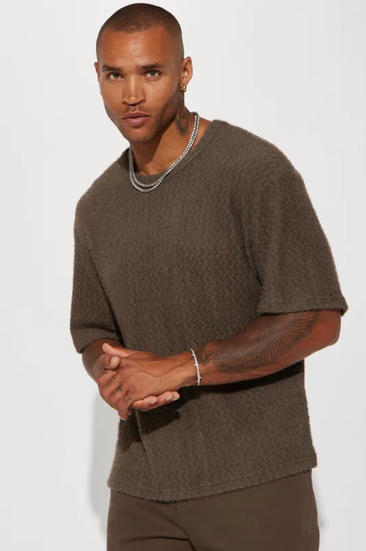 Beach Bum Comfy Short Sleeve Crew Tee - Brown sold by Fashion Nova