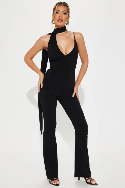 Being Chic Jumpsuit - Black sold by Fashion Nova