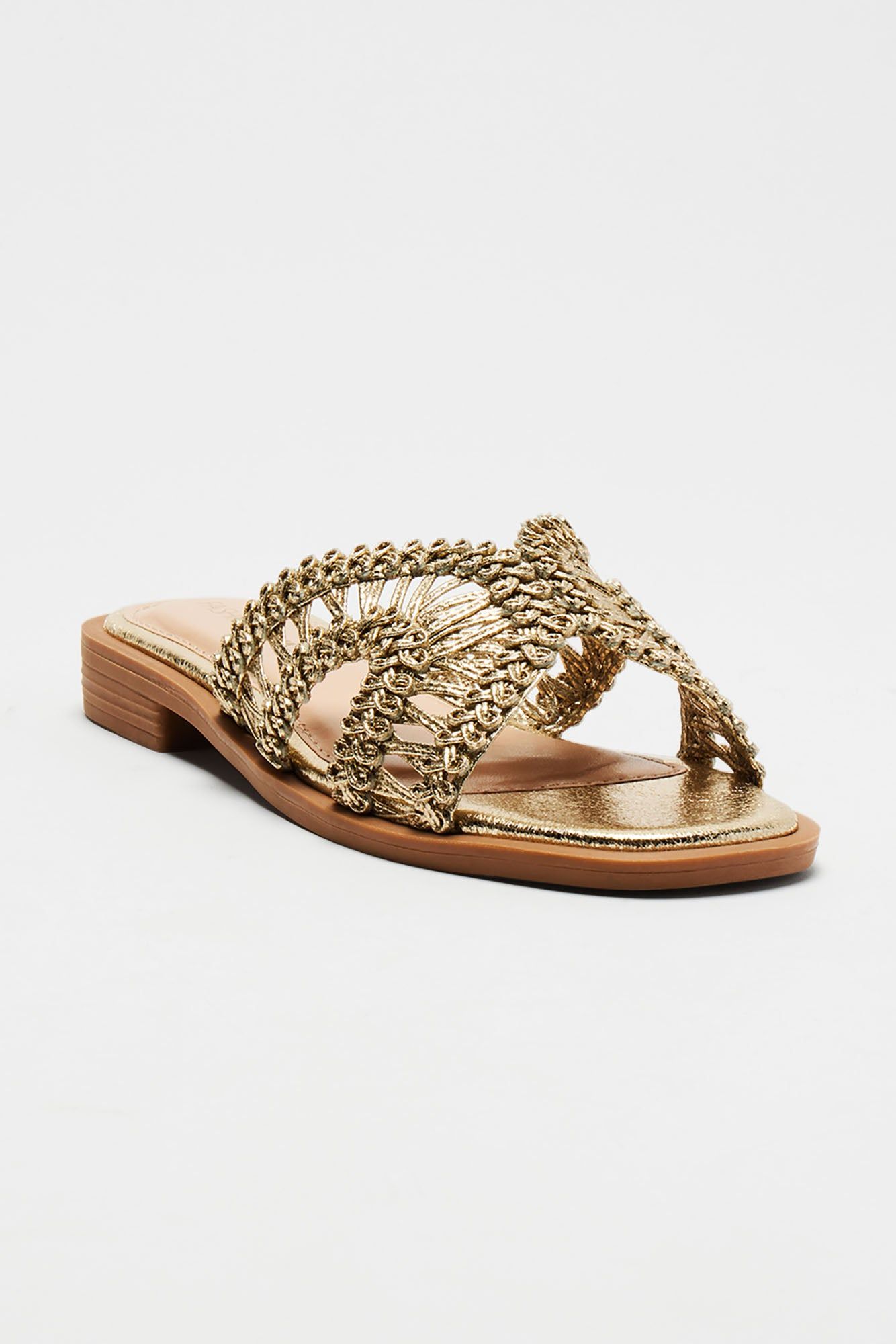 Got Me Chilled Flat Sandals - Gold sold by Fashion Nova product image thumbnail 4