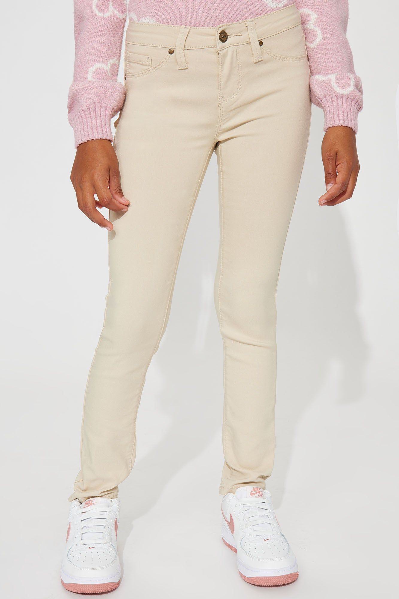 Mini Hyper Stretch Skinny Jeans - Sand sold by Fashion Nova