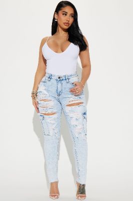 Called Out Low Stretch Cargo Skinny Jeans - Light Wash sold by Fashion Nova