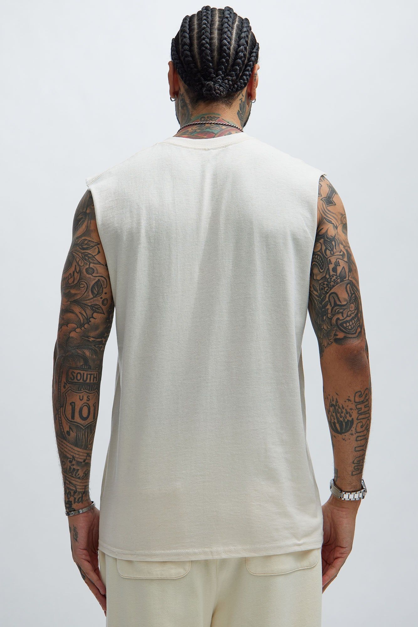 Count Your Blessings Sleeveless Tee - Natural/Combo sold by Fashion Nova product image thumbnail 4