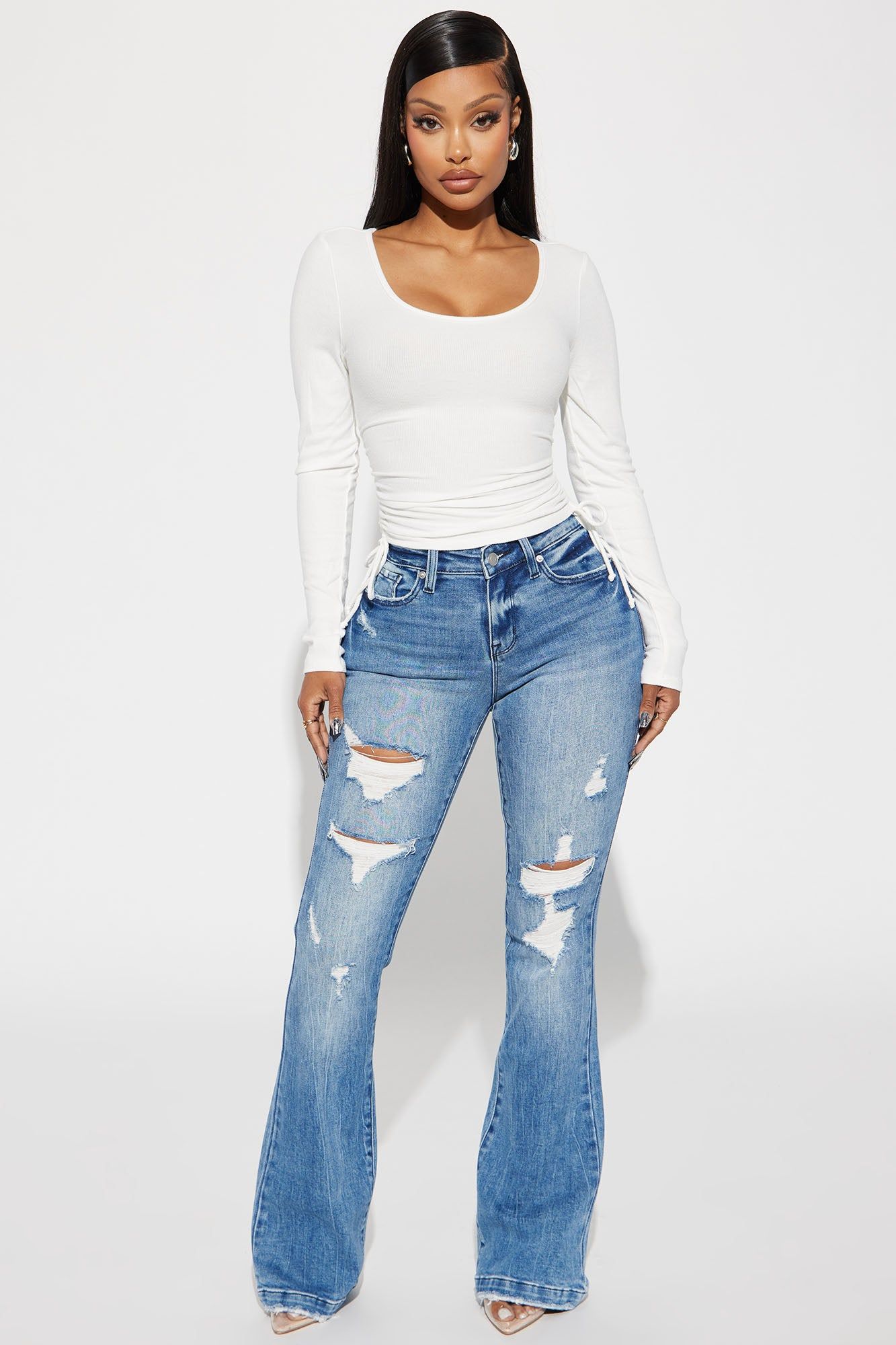 Jamie Ruched Top - Off White sold by Fashion Nova product image thumbnail 2
