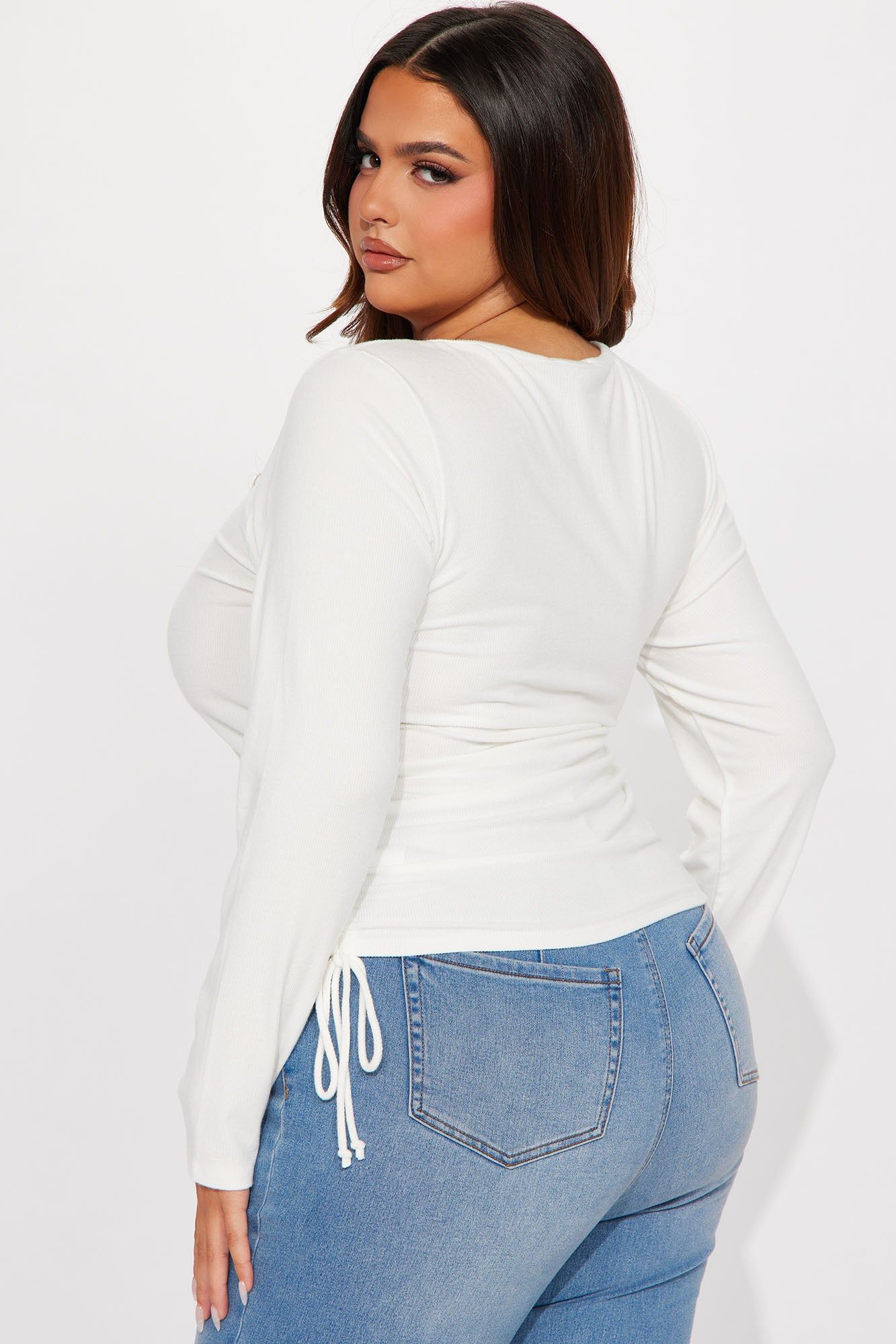 Jamie Ruched Top - Off White sold by Fashion Nova product image thumbnail 6