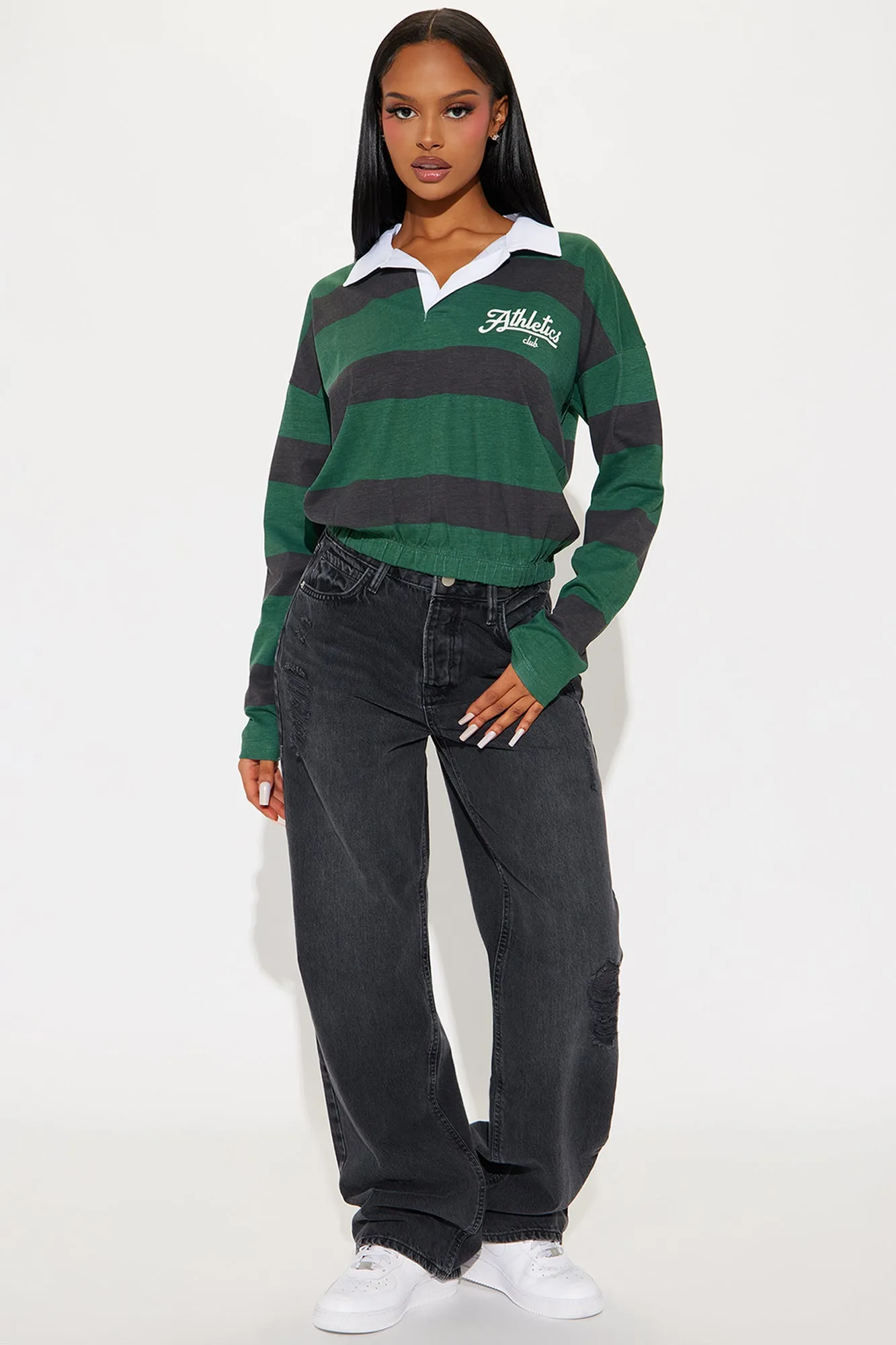 Athletics Club Polo Top - Green sold by Fashion Nova product image thumbnail 2