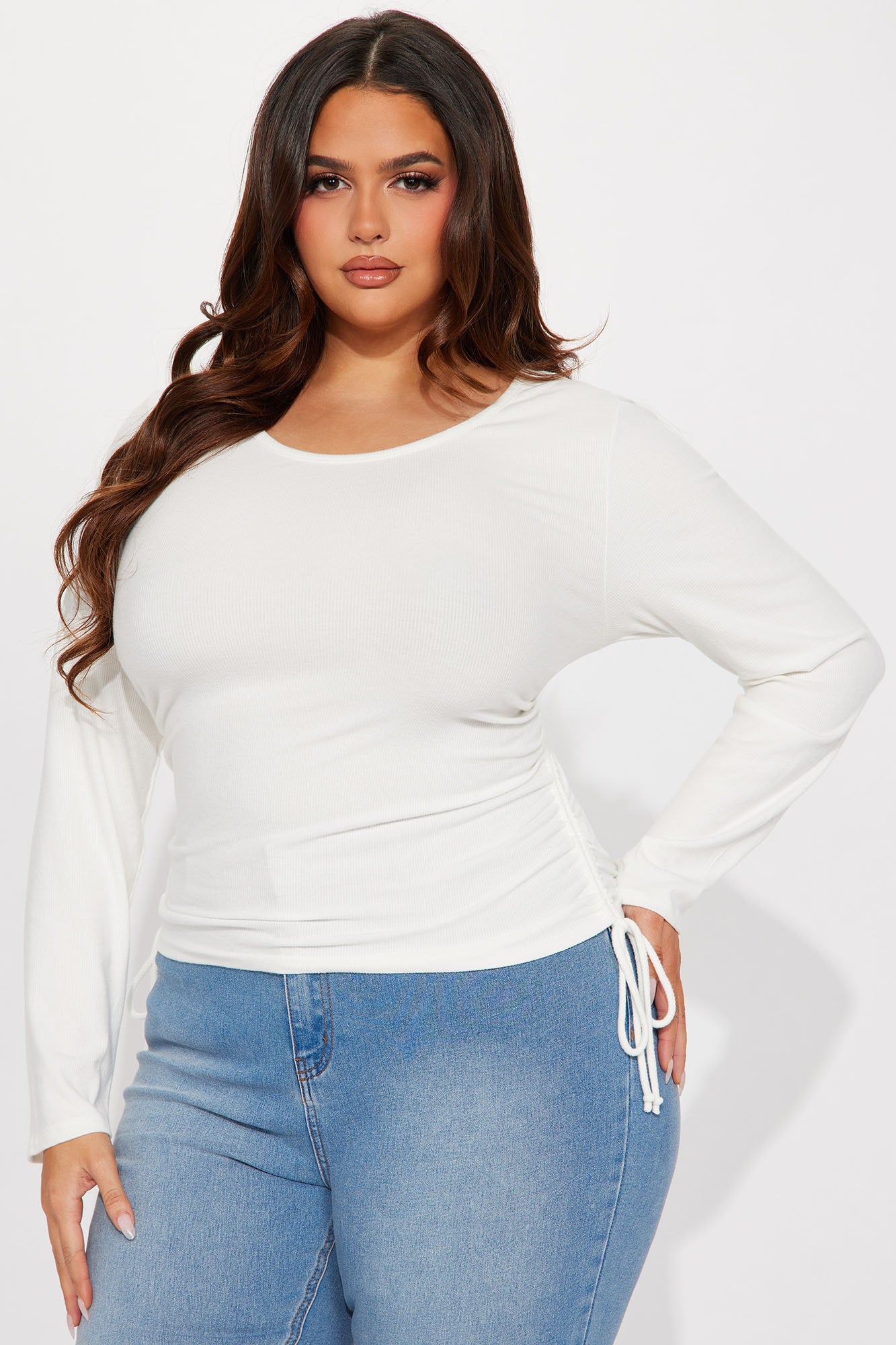 Jamie Ruched Top - Off White sold by Fashion Nova product image thumbnail 4