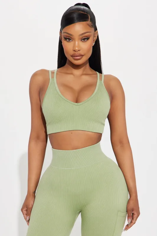 Hotshot Active Sports Bra - Sage sold by Fashion Nova