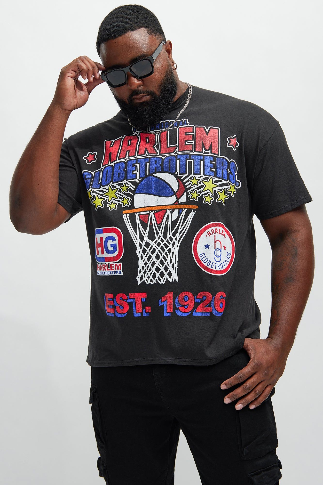 The Original Harlem Globetrotters Short Sleeve Tee - Black sold by Fashion Nova product image thumbnail 4