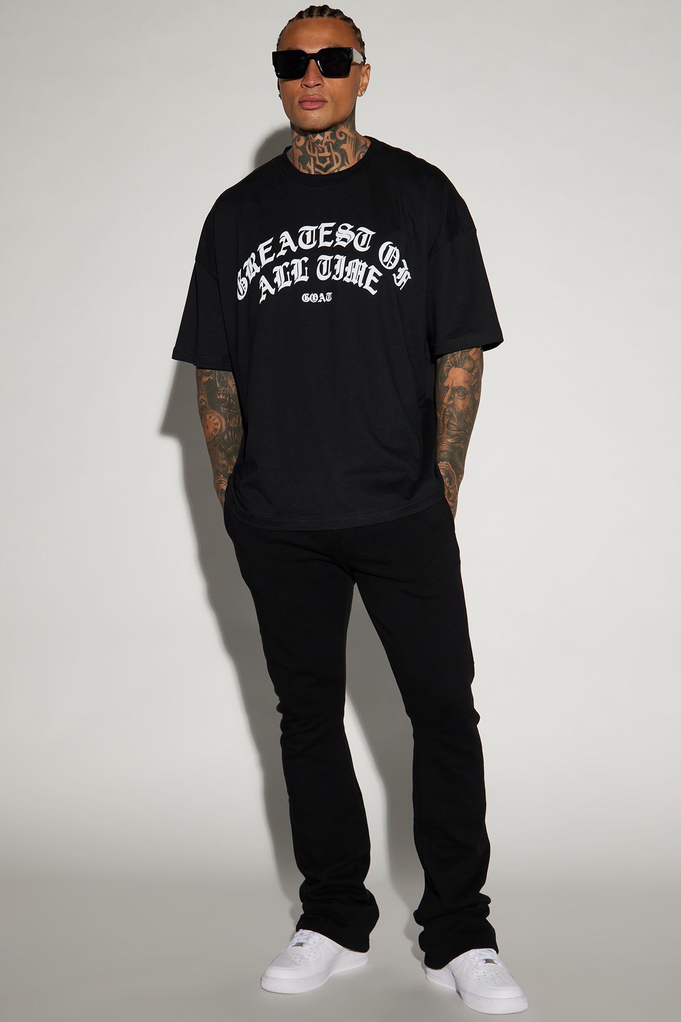 The Greatest Goat Of All Time Oversized Short Sleeve Tee - Black sold by Fashion Nova product image thumbnail 2