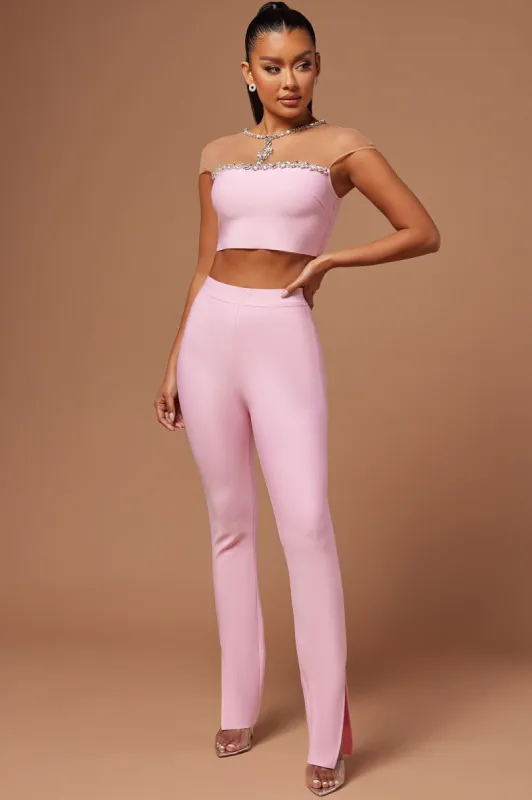 Charlotte Bandage Pant - Pink sold by Fashion Nova