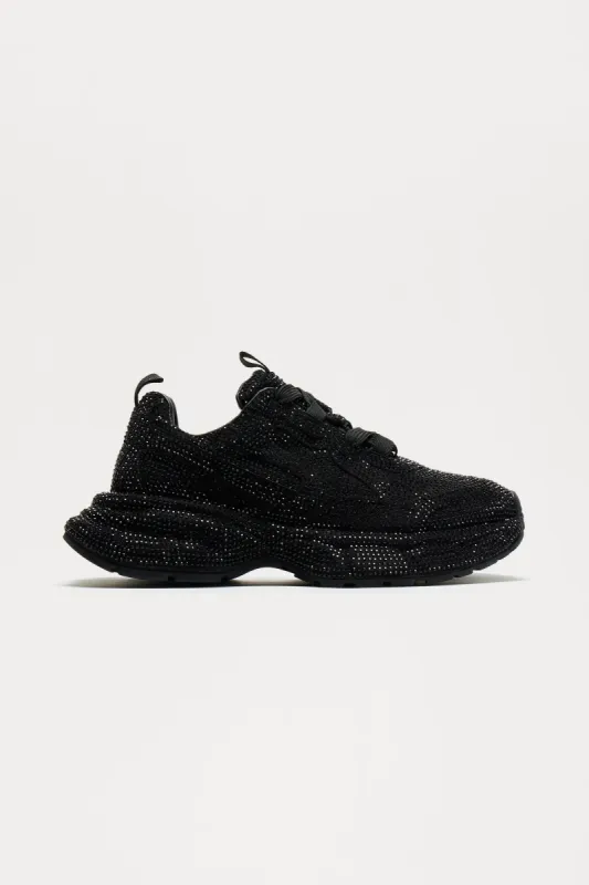 Amber Rhinestone Sneakers - Black sold by Fashion Nova