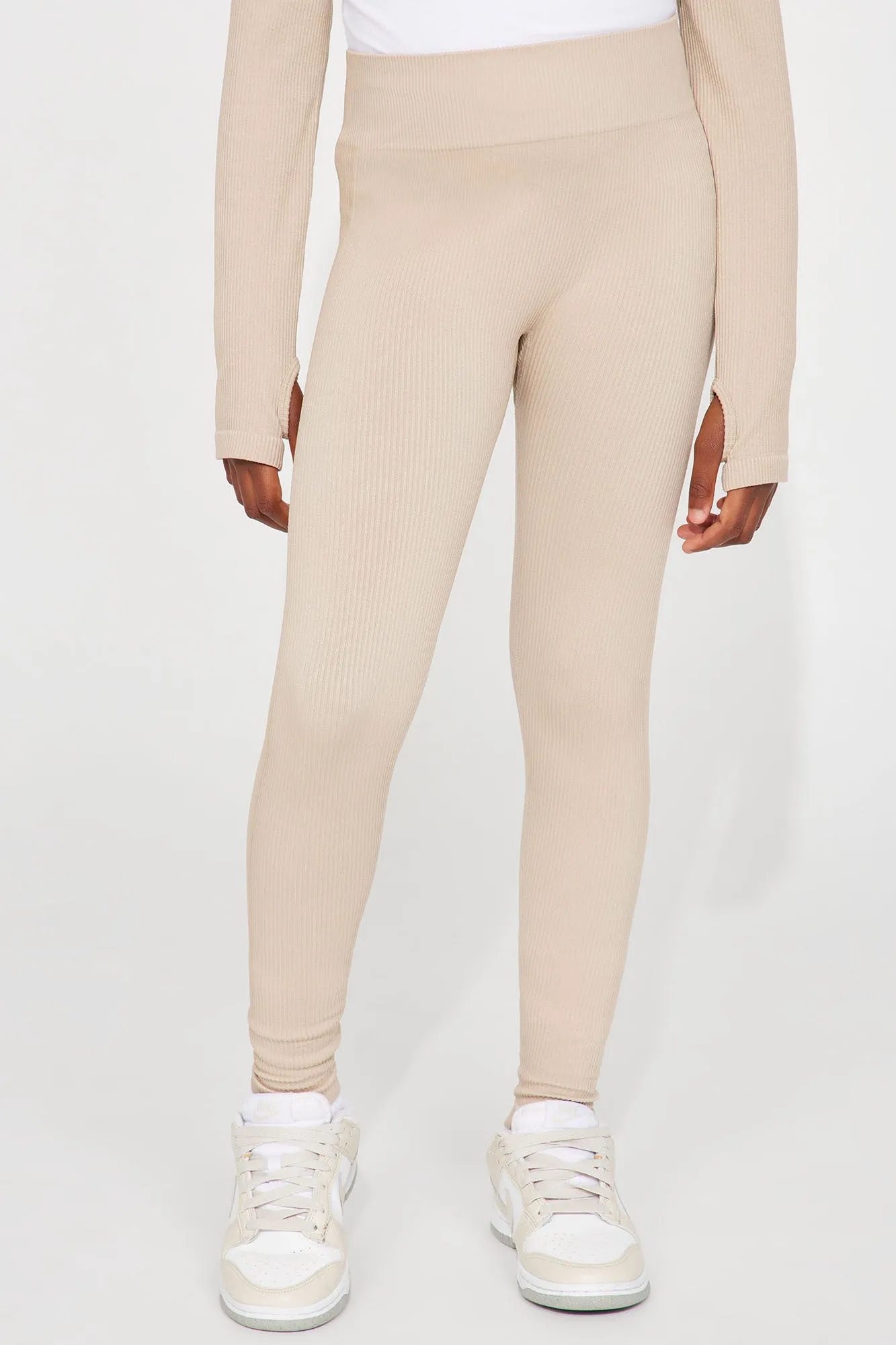 Mini The Best Fit Seamless Leggings - Taupe sold by Fashion Nova product image thumbnail 2