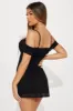 Cute As A Bow Mesh Micro Mini Dress - Black/Pink sold by Fashion Nova