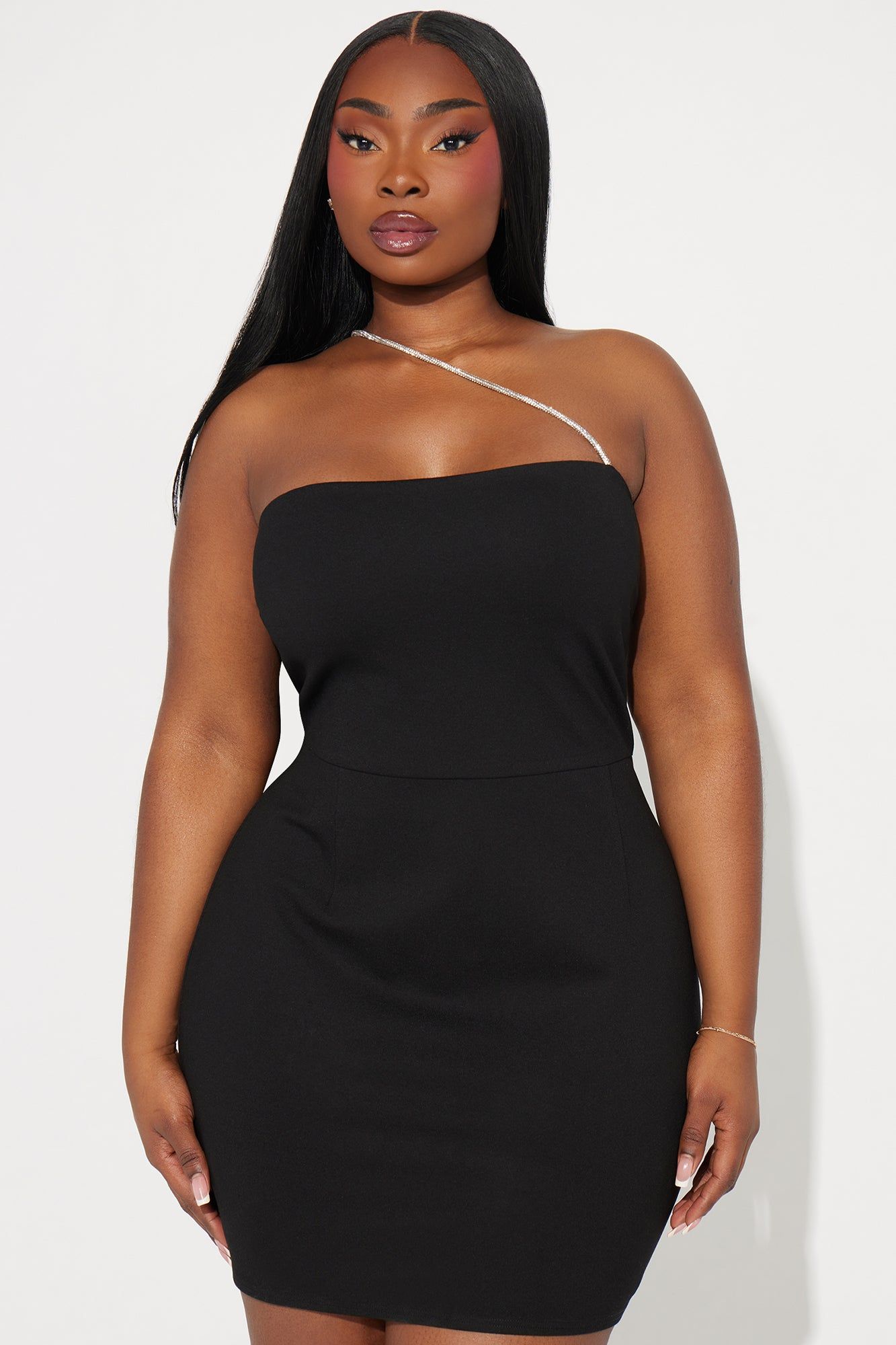 Stacey Rhinestone Mini Dress - Black sold by Fashion Nova product image thumbnail 4