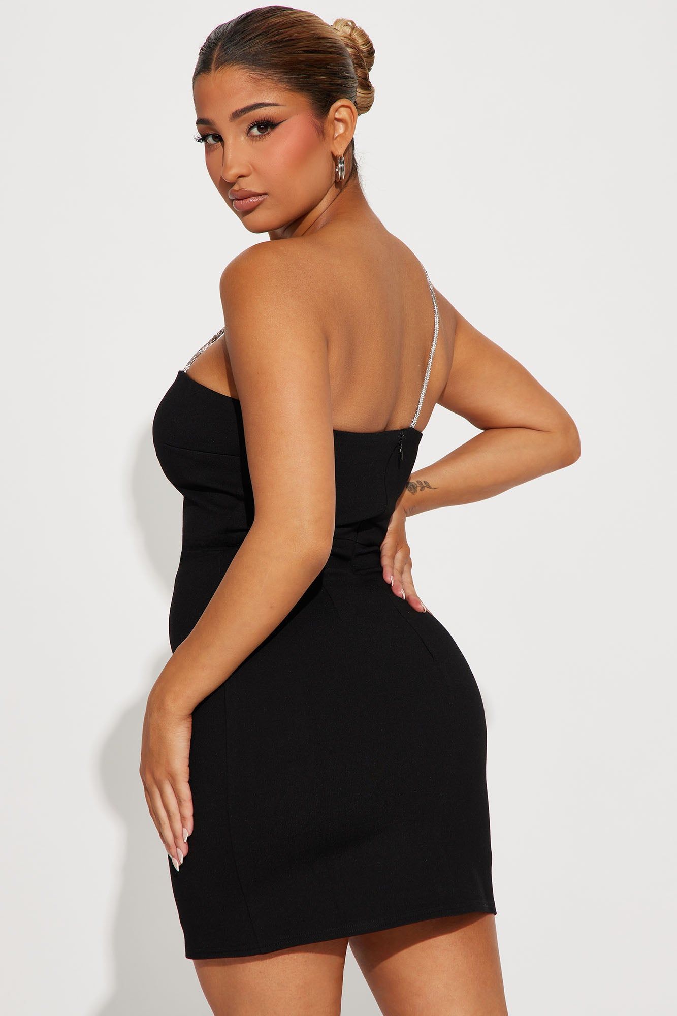 Stacey Rhinestone Mini Dress - Black sold by Fashion Nova product image thumbnail 3