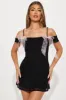 Cute As A Bow Mesh Micro Mini Dress - Black/Pink sold by Fashion Nova