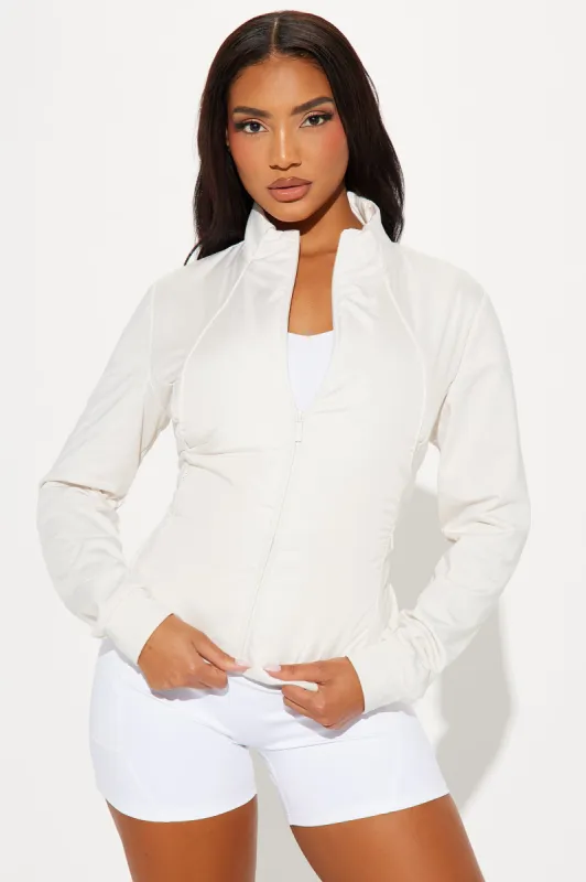 Everyday Essential Jacket - White sold by Fashion Nova