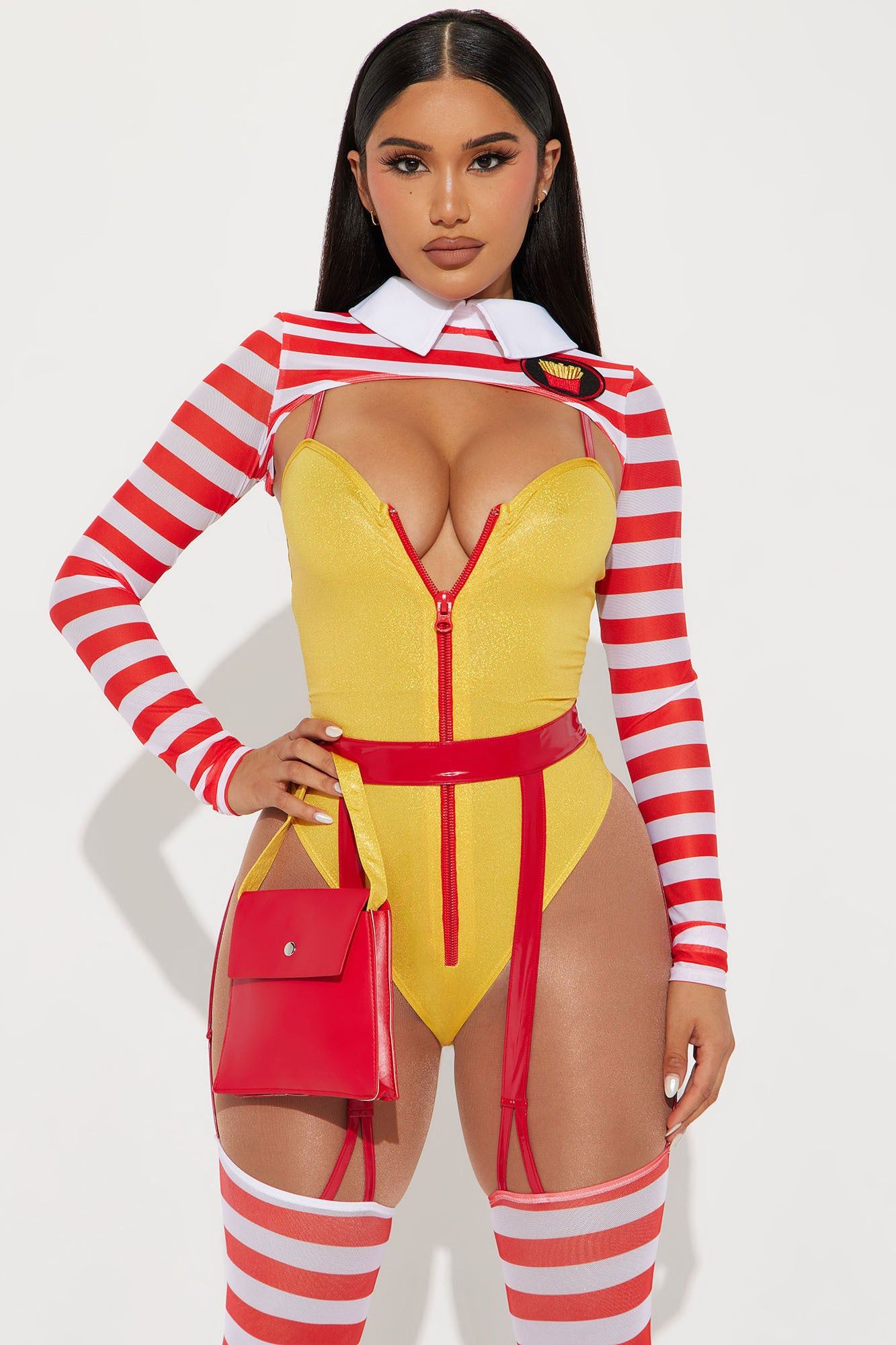 Happy Clown 4 Piece Costume Set - Yellow/combo sold by Fashion Nova product image thumbnail 2