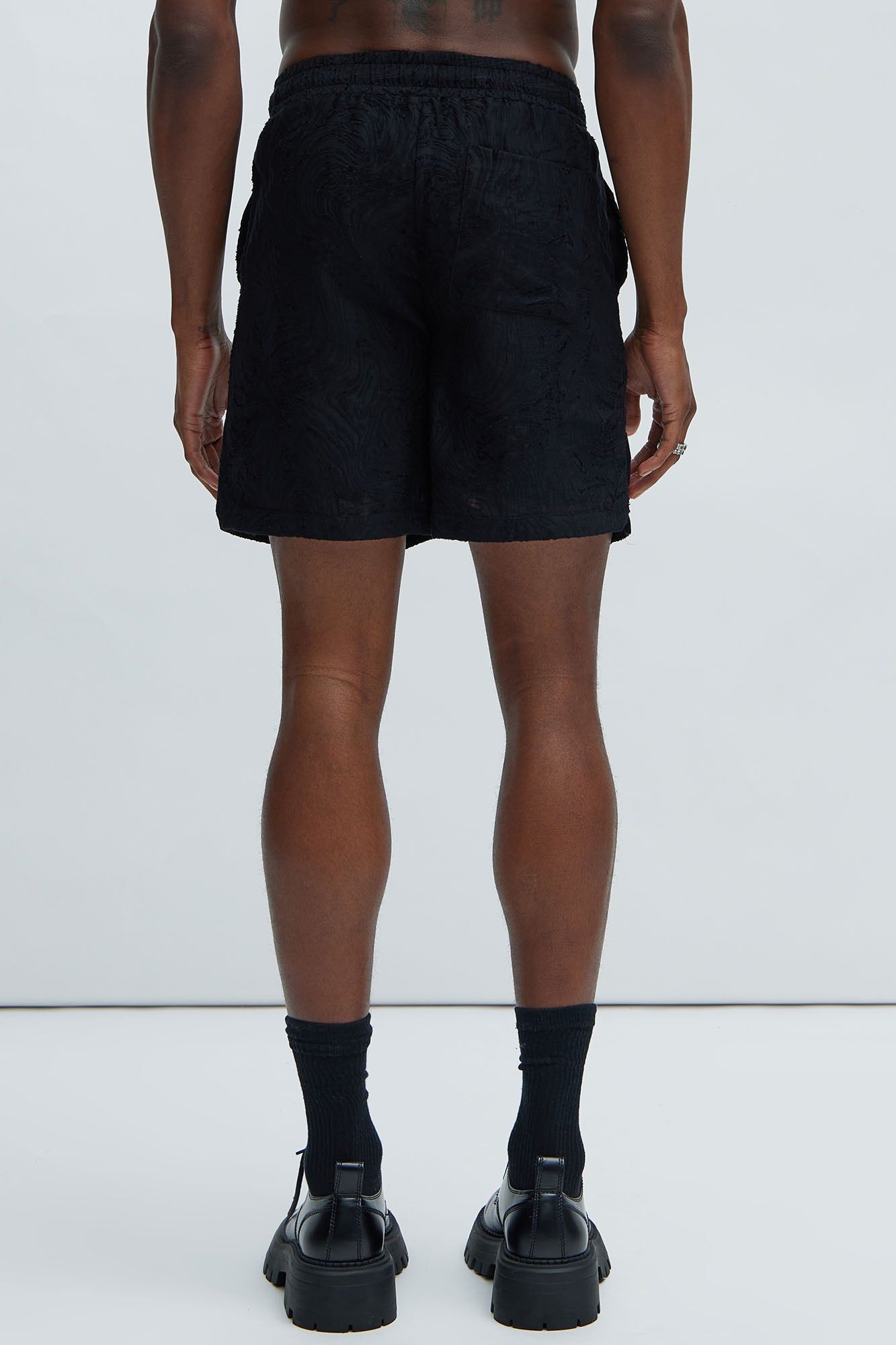 Mirage Textured Warmup Shorts - Black sold by Fashion Nova product image thumbnail 4