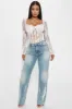True To You Stretch Straight Leg Jeans - Vintage Wash sold by Fashion Nova