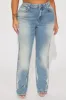 True To You Stretch Straight Leg Jeans - Vintage Wash sold by Fashion Nova