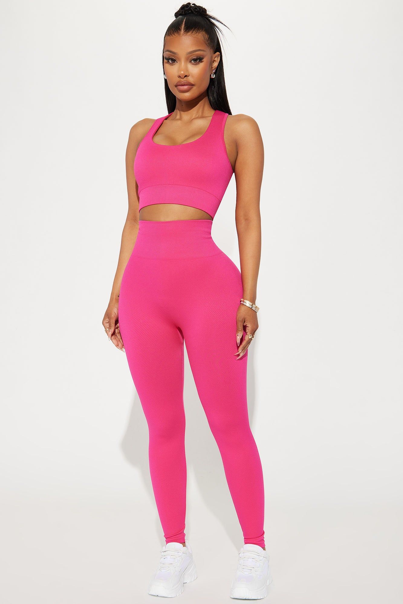 The Rise Seamless Active Leggings - Fuchsia sold by Fashion Nova