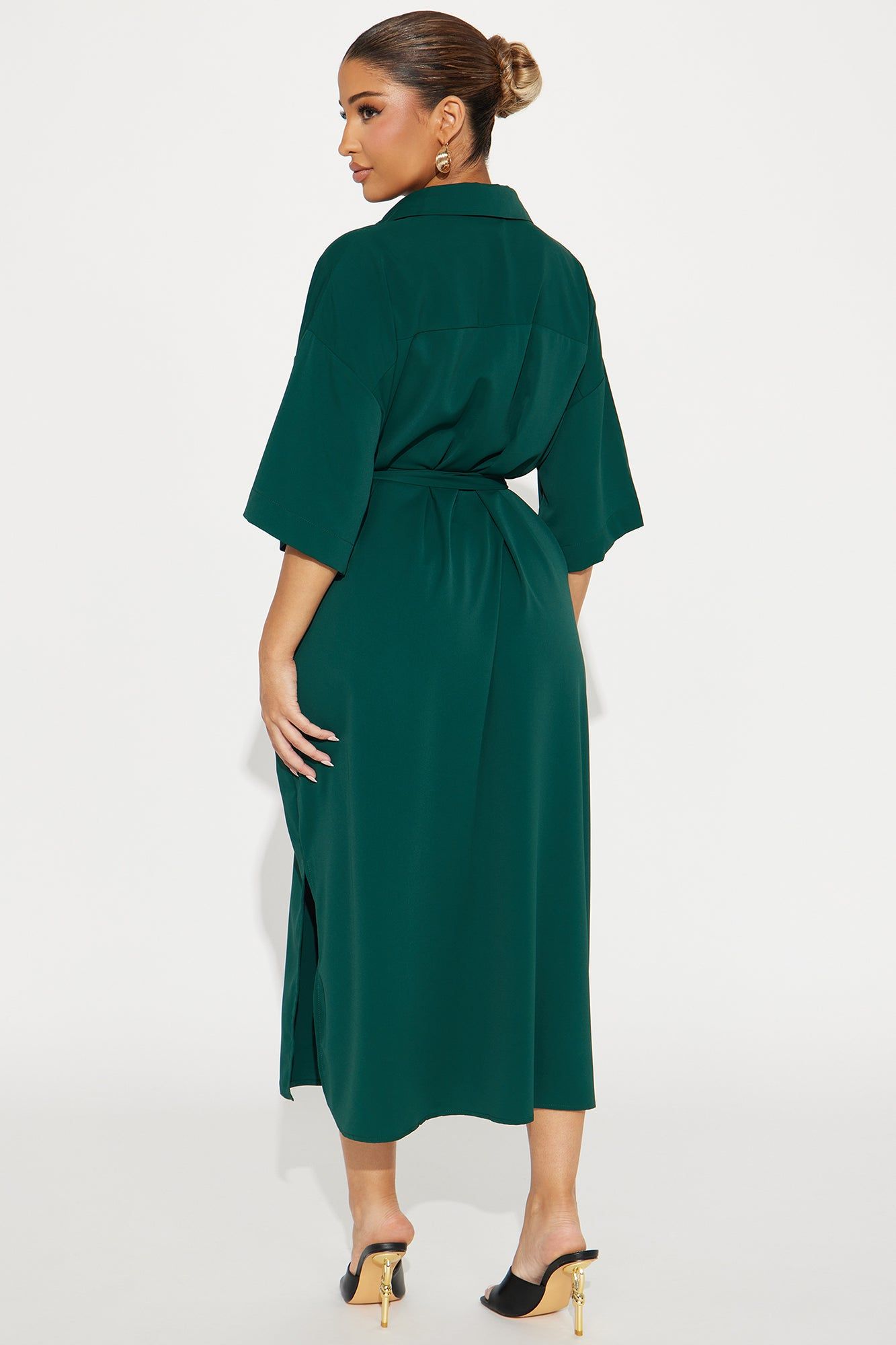 Leila Midi Dress - Hunter sold by Fashion Nova product image thumbnail 3