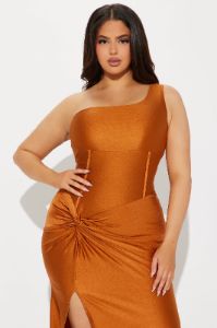 Grab A Glass Maxi Dress - Copper sold by Fashion Nova