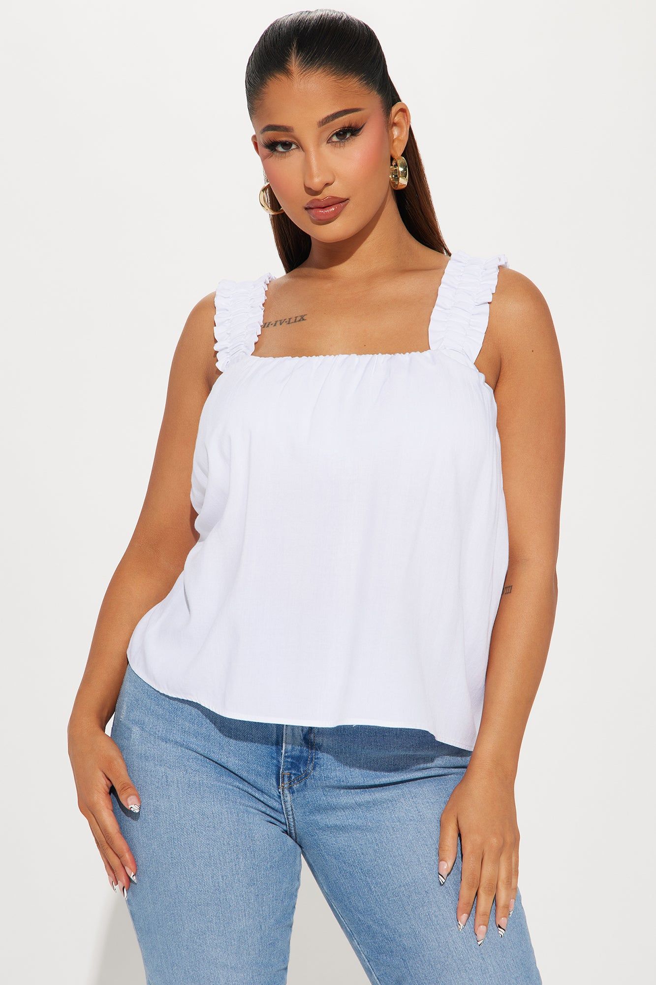 Connie Top - White sold by Fashion Nova