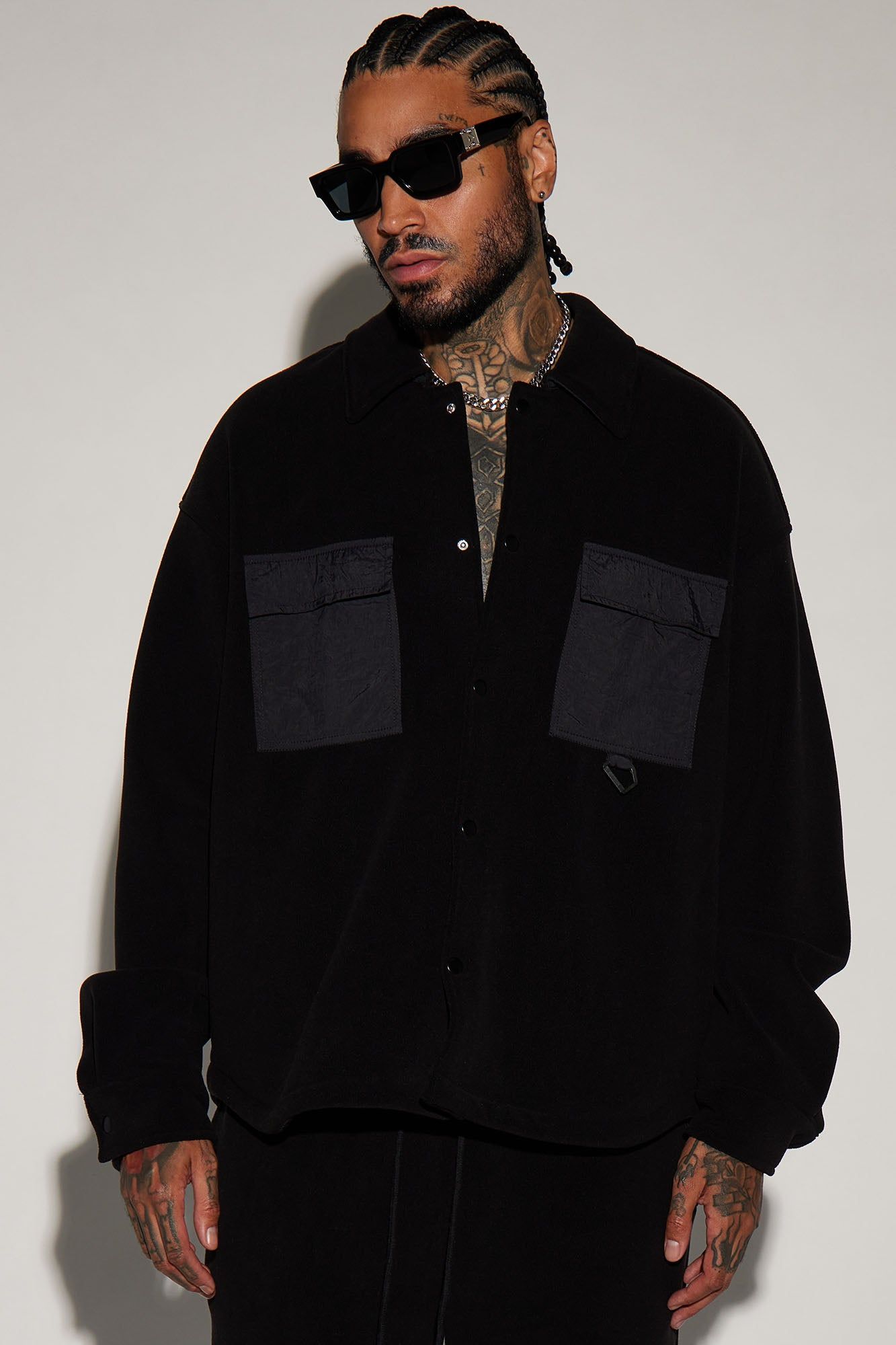 Watch It Happen Shacket - Black sold by Fashion Nova