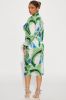 Abstract Satin Midi Dress - Green/combo sold by Fashion Nova