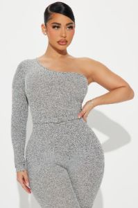 Staci Jumpsuit - Heather Grey sold by Fashion Nova