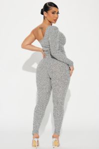 Staci Jumpsuit - Heather Grey sold by Fashion Nova