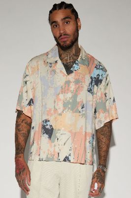 Open Canvas Button Up Shirt - Multi Color sold by Fashion Nova
