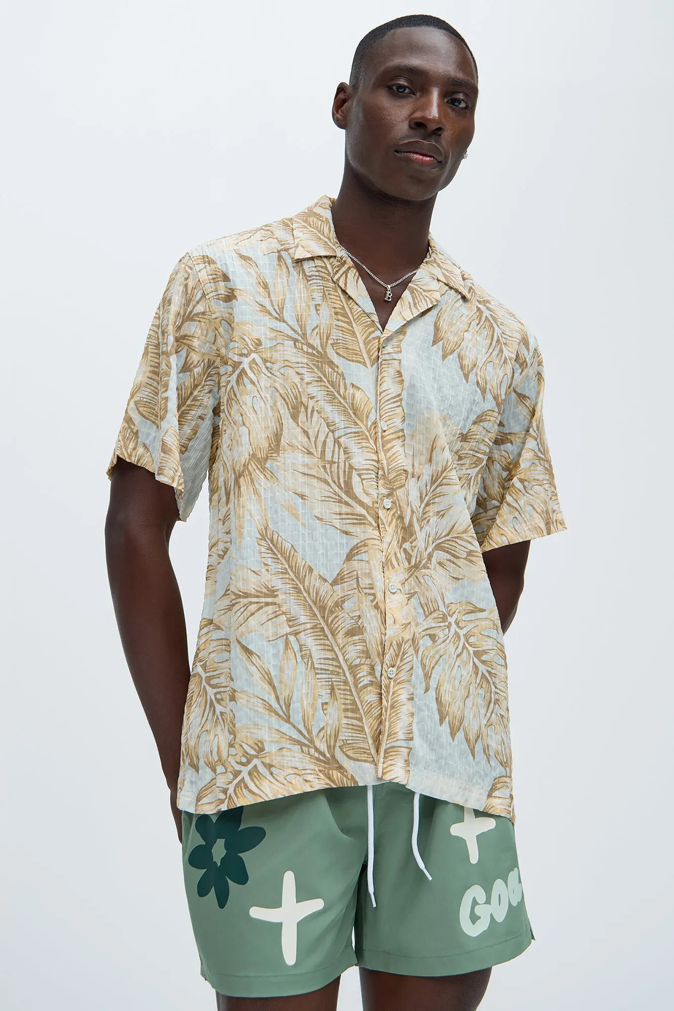 Leaf Time Shirt - Grey/combo sold by Fashion Nova