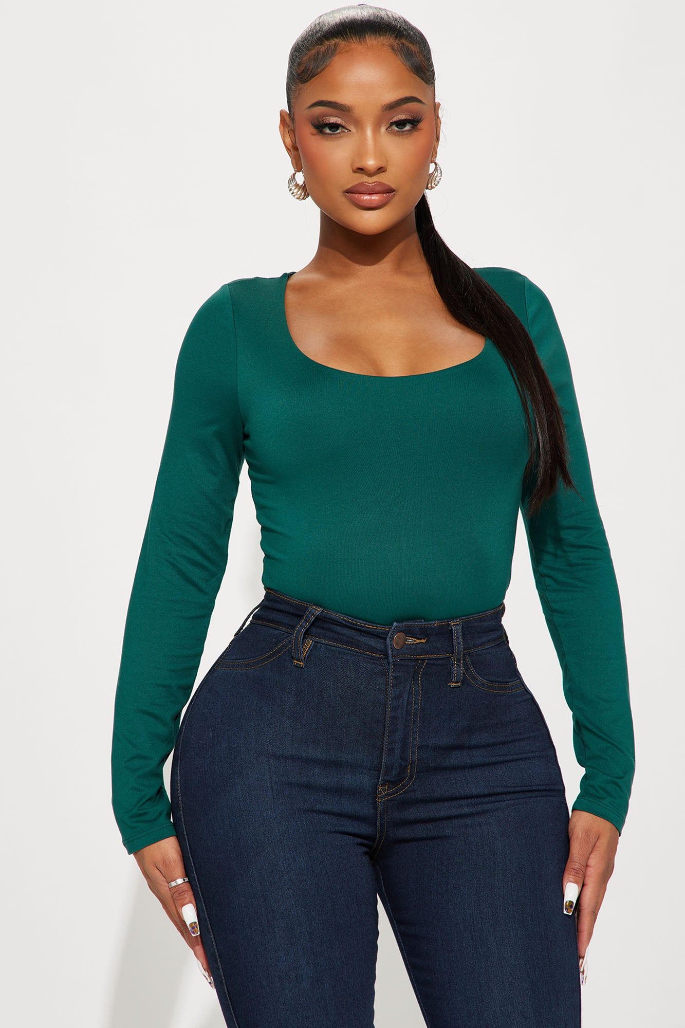Ari Double Lined Bodysuit - Teal sold by Fashion Nova product image thumbnail 3