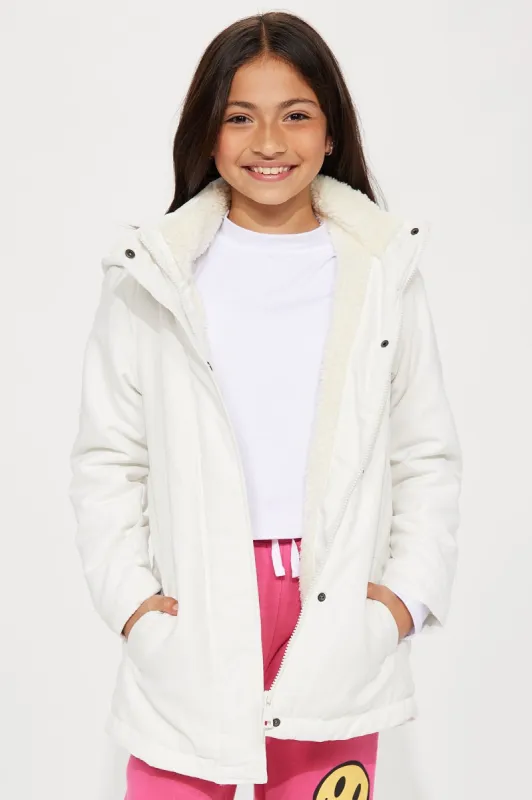 Mini Anorak Jacket With Fur Lining - Ivory sold by Fashion Nova