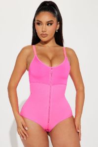 Snatched Tight Sculpting Shapewear Bodysuit - Hot Pink sold by Fashion Nova