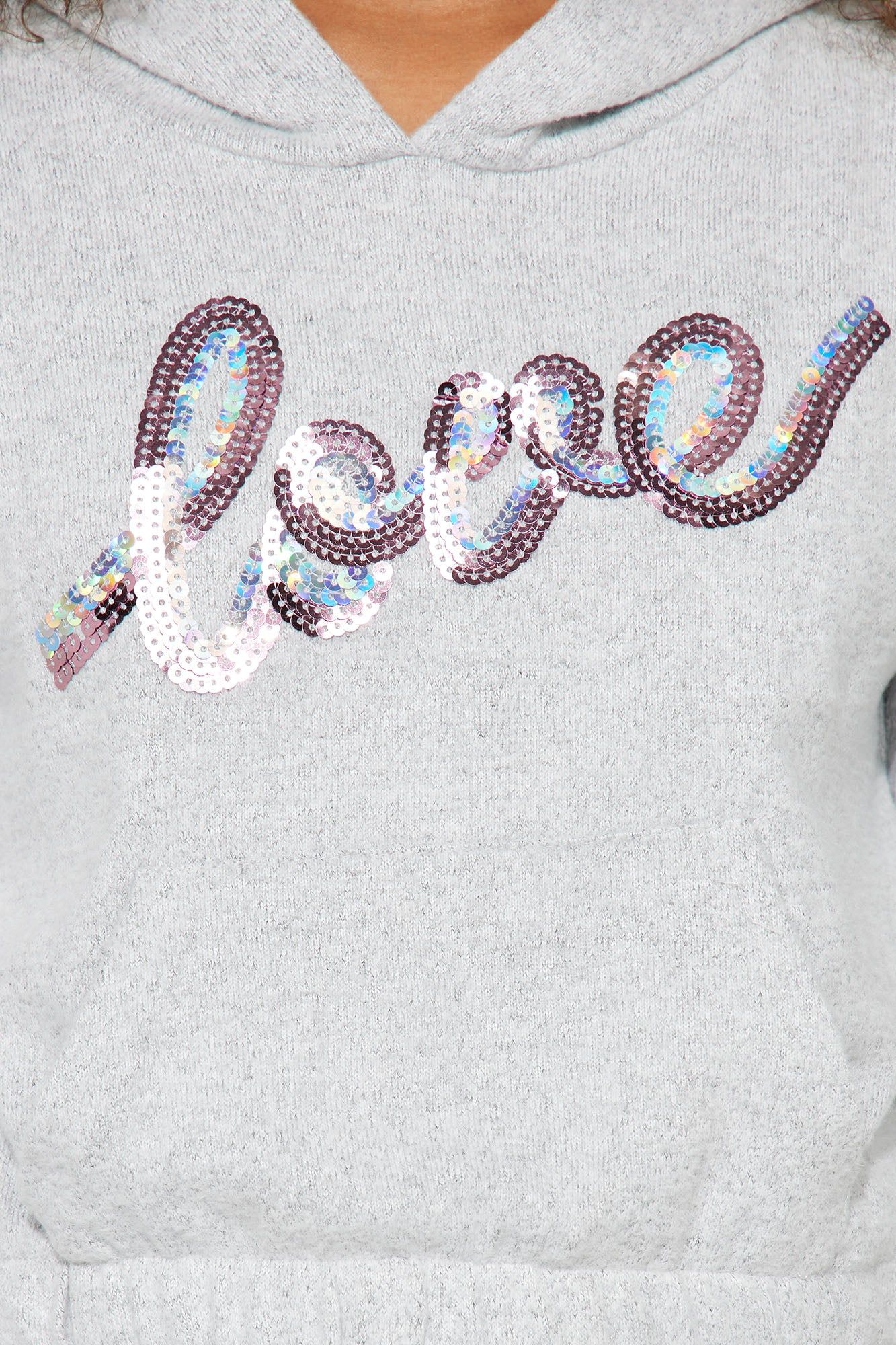 Mini Sparkly Love 2 Piece Jogger Set - Heather Grey sold by Fashion Nova product image thumbnail 3