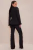 Natalie Lace Trim Blazer Suit Set - Black sold by Fashion Nova