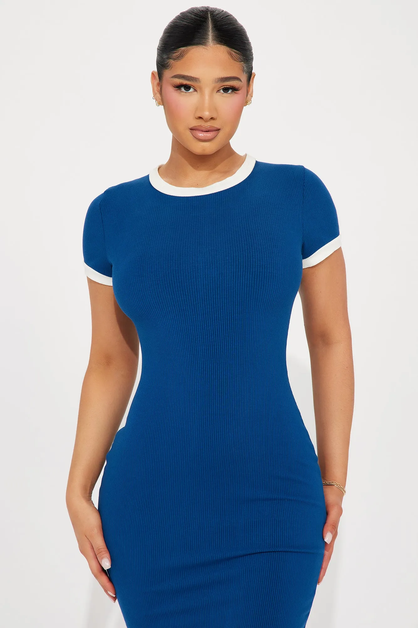 Loren Snatched Maxi Dress - Navy/combo sold by Fashion Nova product image thumbnail 2