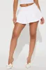 Tanner Pleated Micro Mini Skort - White sold by Fashion Nova